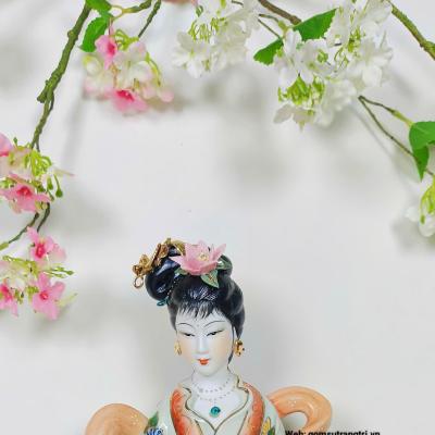 tượng sứ tứ cầm, tượng cô gái, tượng sứ giang tây trung quốc, tượng trung quốc